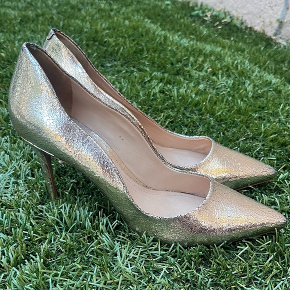 GORGEOUS Schutz Lou Pumps Gold Stiletto Heels size 9_Make a Deal, Gone Monday! - Picture 2 of 10
